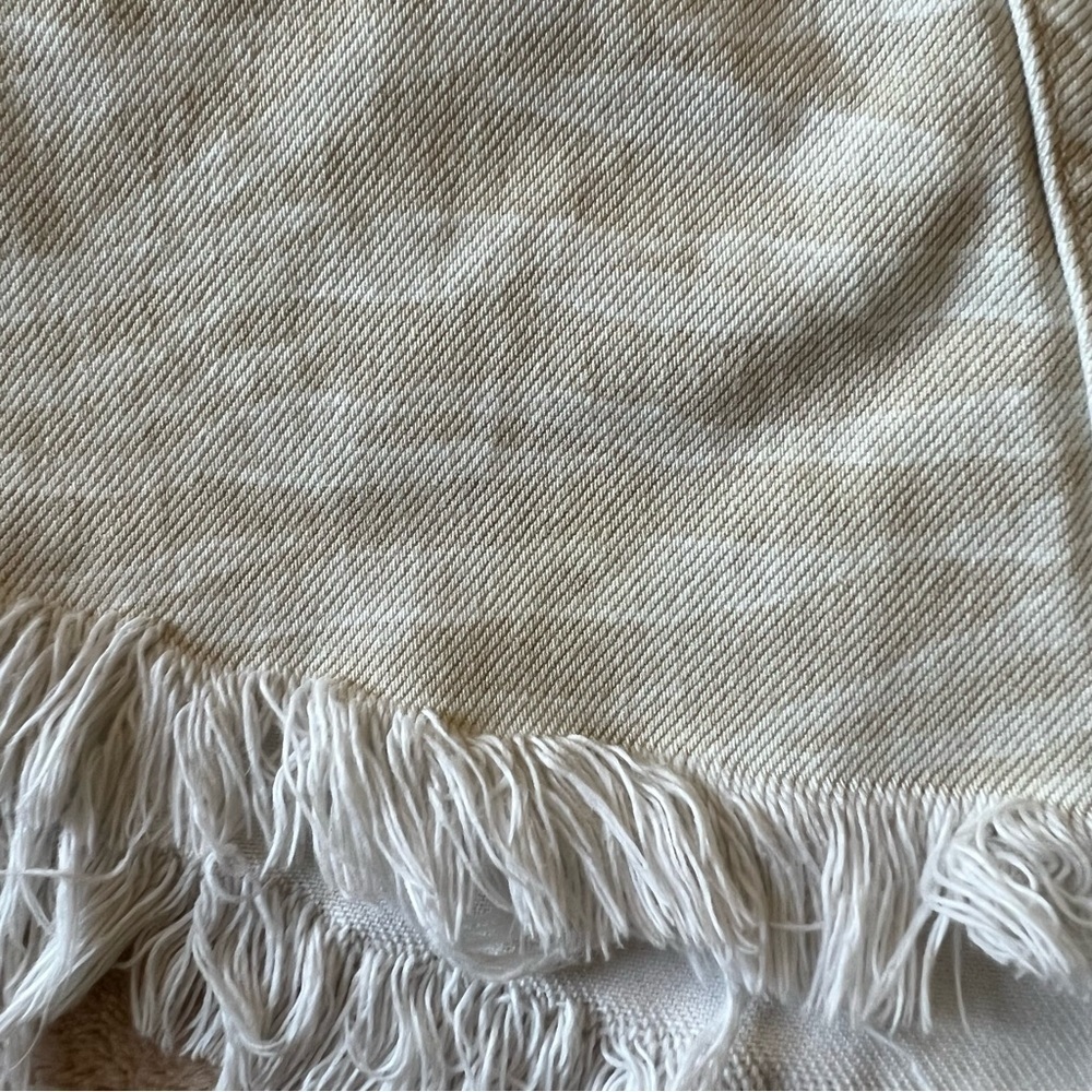 We The Free Skirt Bailey Denim Mini Zebra Print in Cream Size 28 - Picture 9 of 9
